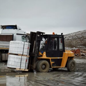 forklift loading truck