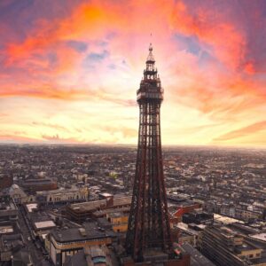 aerial view of a tower